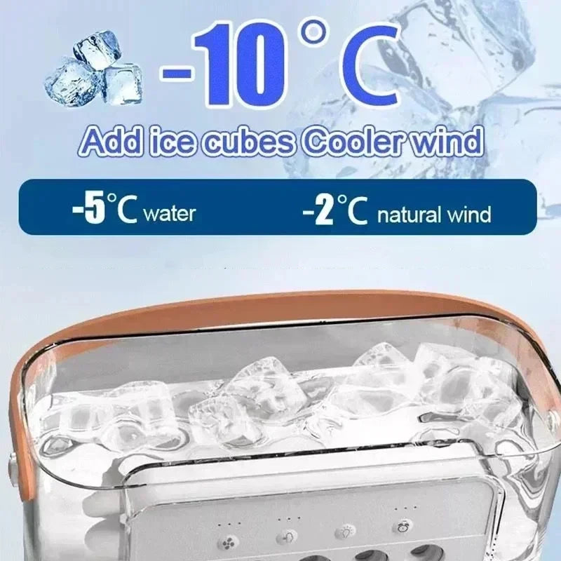 3 em 1 Novo Ventilador Ar Condicionador Refrigerador de Ar LED Luz Noturna Umidificador Portátil